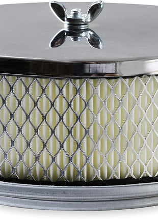 Mr. Gasket 1485 Air Cleaner - 6-1/2 Inch Diameter, 2-7/16 Tall - Chrome