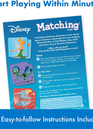 Wonder Forge Disney Matching Game - Fun Memory Game for Boys & Girls Ages 3 and Older - Featuring Classic Disney Characters - Preschool Learning Toy