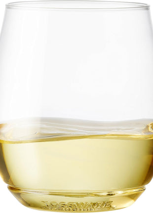 TOSSWARE POP 14oz Vino SET OF 12, Recyclable, Unbreakable & Crystal Clear Plastic Wine Glasses, 12 Count (Pack of 1)