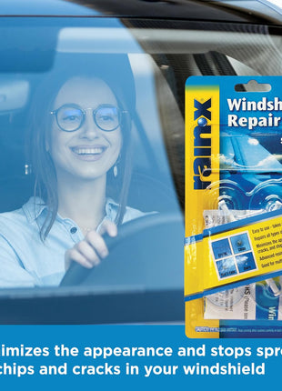 Rain-X 600001 Windshield Repair Kit - Quick and Easy Durable Resin Based Windshield Repair Kit for Chips and Cracks, Good for Round Damage Below 1 inch in Diameter and Cracks Smaller Than 12 inch in Length