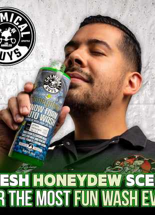 Chemical Guys Car Wash Soap for Foam Cannon or Bucket, Honeydew Snow Foam Car Wash Soap for Trucks, Motorcycles, RVs & More, Super Suds, Honeydew Scent - 128 oz (1 Gallon)