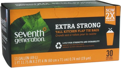 Seventh Generation, Tall Kitchen Trash Bags 13 gal, 30 count