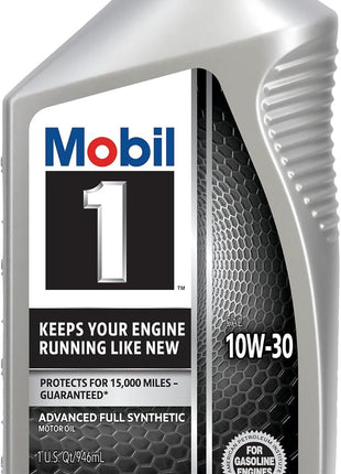 Mobil 1 Advanced Full Synthetic Motor Oil 10W-30, 6-pack of 1 quarts