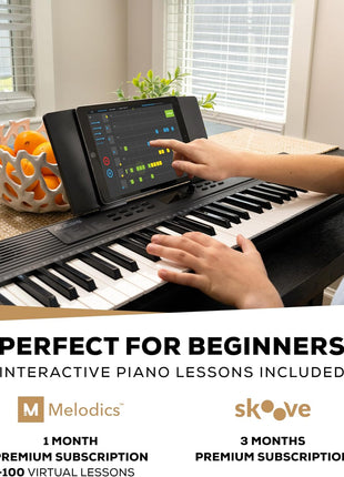 Alesis Melody 61 MK4 61-Key Piano Keyboard | Portable, 300 Voices, Split/Layer Modes, Includes Lessons, for Beginners