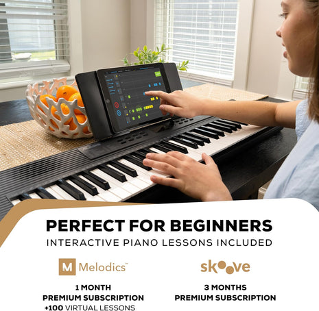 Alesis Melody 61 MK4 61-Key Piano Keyboard | Portable, 300 Voices, Split/Layer Modes, Includes Lessons, for Beginners