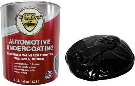 Woolwax One Gallon Auto Truck Undercoating Corrosion Inhibitor Thick Fluid Coating Long Lasting Resists Wash-off Film Barrier Protects For 2 Years and More. BLACK