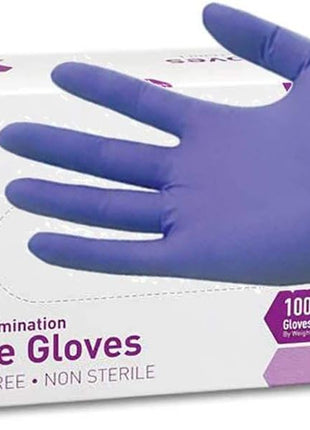 MedPride Powder Free Nitrile Exam Gloves, Iris Blue, Medium, Box/100