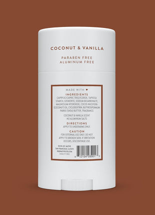 Native Deodorant Contains Naturally Derived Ingredients, 72 Hour Odor Control, Deodorant for Women and Men, Aluminum Free, Coconut & Vanilla 2.65oz