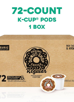 The Original Donut Shop Regular Keurig Single Serve K Cup Pods, Medium Roast Coffee, 72 Count