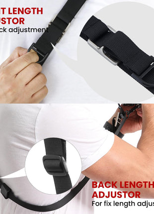 waka Rapid Camera Neck Strap with Quick Release and Safety Tether | Adjustable Camera Shoulder Sling Strap for Nikon Canon Sony Olympus DSLR Camera - Black