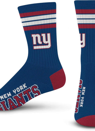 For Bare Feet Men's NFL 4-Stripe Deuce Performance Crew Socks