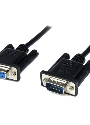 StarTech.com 1m Black DB9 RS232 Serial Null Modem Cable F/M - DB9 Male to Female - 9 pin Null Modem Cable - 1x DB9 (M), 1x DB9 (F), Black (SCNM9FM1MBK)