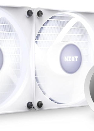 NZXT Kraken 240 RGB - 240mm AIO CPU Liquid Cooler - RL-KR240-W1 - Customizable 1.54" Square LCD Display for Images, Performance Metrics - High-Performance Pump - White
