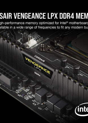 CORSAIR Vengeance LPX DDR4 RAM 32GB (2x16GB) Up to 3200MHz CL16-20-20-38 1.35V Intel XMP AMD EXPO Computer Memory – Black (CMK32GX4M2E3200C16)