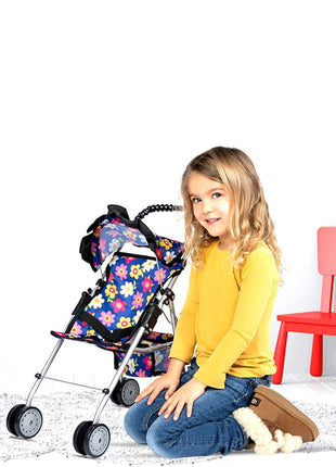 fash n kolor, My First Baby Doll Stroller with Flower Design with Basket in The Bottom- 2 Free Magic Bottles Included