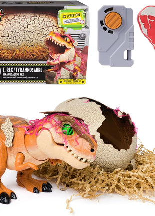 Primal Hatch Jurassic World Interactive T-Rex Toy Dinosaur Egg | Interactive Dino Figure, Realistic Hatching Experience, 100+ Sounds & Reactions, Train & Feed, Gifts for Kids Ages 5+