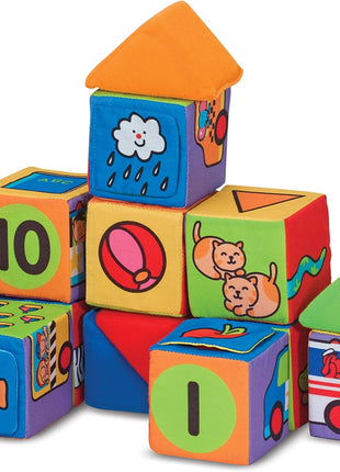 Melissa & Doug K's Kids Match and Build Soft Blocks Set