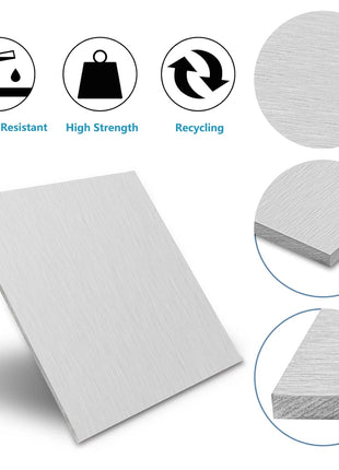 1/4Inch Thick Aluminum Sheet Plate, 6" x 12" Heavy Duty Aluminum Plates | Double Side Protective Film, 6061 Flat Plain Panel Plates Solid Metal Sheet Plate for Crafting Structural Framing Base Plate