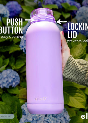 Ello Cooper 18oz Insulated Stainless Kids Water Bottle with Straw, Bubblegum