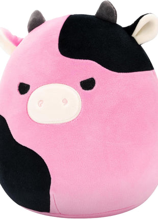 Squishmallows Original 8in Pollyanna The Black and Pink Cow – Official Jazwares Plush (Little)