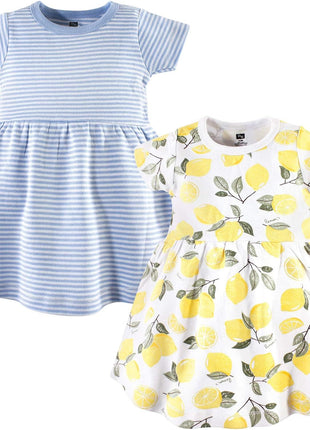 Hudson Baby Girl's Cotton Dresses, Lemons, 18-24 Months