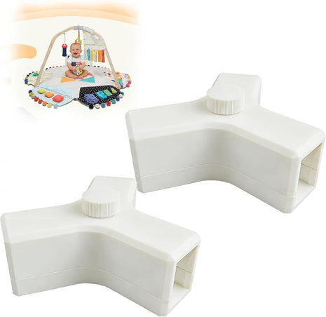2 Pack Top Connector Replacement Compatible with Lovevery Play Gym – Top Clamp/Bracket Kit, Durable PETG Replacement Parts (White)