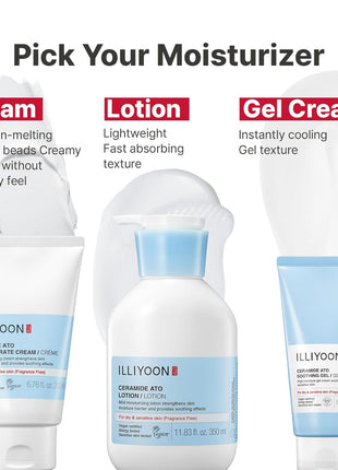 Illiyoon Ceramide Ato Soothing Gel - Vegan Facial Moisturizer for All Skin types, 5.9 Fl Oz (175ml)