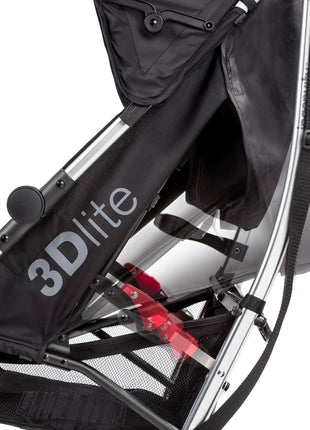 Bright Starts 3Dlite Convenience Stroller, Black - Lightweight Stroller, Large Seat Area, Mesh Siding, 4 Position Recline, Extra Large Storage Basket, Infant Stroller for Travel