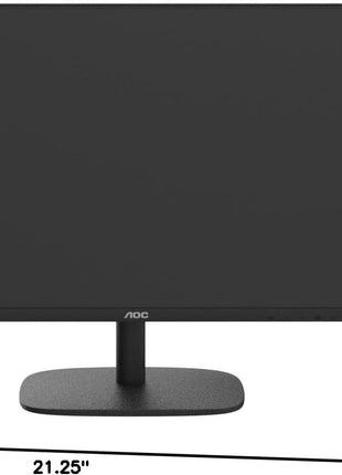 AOC 24B2H2 24 inch Frameless IPS Monitor, FHD 1920x1080, 100Hz, 106% sRGB, for Home and Office, HDMI x2, Low Blue Mode, VESA Compatible, Black