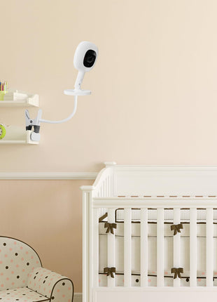iTODOS Baby Monitor Mount Compatible with Nanit Pro Smart Baby Monitor & Flex Stand Baby Monitor, 8inches Flexible Arm Monitor Mount,Attach Your Baby Cam Wherever You Like-1pack