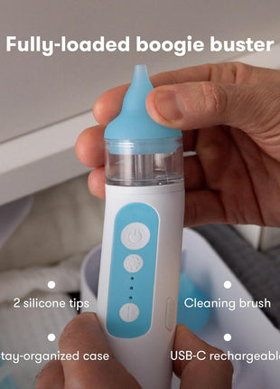 Frida Baby Electric NoseFrida Nasal Aspirator for Baby, Nose Sucker for Baby & Toddler, Upgraded Nasal Aspirator for Congestion + Allergy Relief with 3 Suction Levels, 2 Silicone Tips, USB