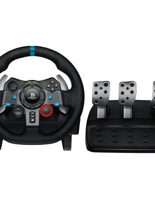 Logitech G29 Driving Force Racing Wheel and Floor Pedals, Real Force Feedback, Stainless Steel Paddle Shifters, Leather Steering Wheel Cover for PS5, PS4, PC, Mac - Black