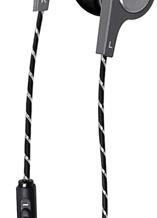 Maxell Bass 13 Metallic Earbuds with Microphone, 4 Ft Cord, Silver | Dynamic heavy bass with crystal clear highs & mids - soft rubberized on-ear design, inline volume control
