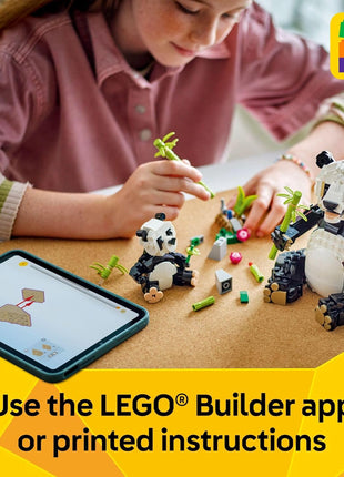LEGO Creator 3 in 1 Wild Animals Panda Family - Building Toy Kit for Kids with 3 Building Options, Panda, Penguin, or Orca - 8 Year Old Girl & Boy Birthday Gifts - 31165