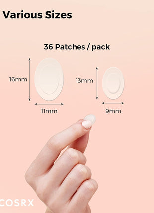 COSRX Master Patch Intensive, Oval-Shaped Pimple Patches (36 Counts) | Hydrocolloid Pimple Stickers with Tea Tree Oil & Salicylic Acidm, Quick & Easy Blemish, Zit Spot Treatment, Korean Skin care
