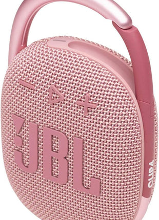 JBL Clip 4 - Portable Mini Bluetooth Speaker, big audio and punchy bass, integrated carabiner, IP67 waterproof and dustproof, 10 hours of playtime, speaker for home, outdoor and travel (Pink)