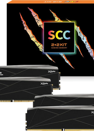 V-Color DDR5 SCC 2+2 KIT Manta XFinity 32GB(16GBx2) 8000MHz CUDIMM with RGB Filler kit CL38 1.45V RGB Gaming Desktop Upgrade RAM Memory Module - White/Silver (TMXFCL1680838WS-DW)