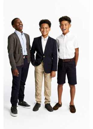 French Toast Boys' Long Sleeve Classic Dress Shirt (Standard & Husky), White, 12