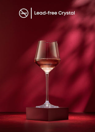 JoyJolt Layla White Wine Glasses, Set of 4 Italian Glasses, 13.5 oz Clear – Made in Europe