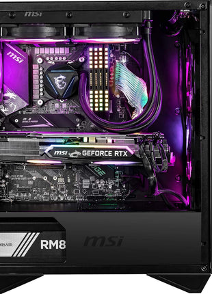 MSI MPG GUNGNIR 110R - Premium Mid-Tower Gaming PC Case - Tempered Glass Side Panel - 4 x ARGB 120mm Fans - Liquid Cooling Support up to 360mm Radiator - Two-Tone Design