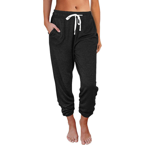 AUTOMET Sweatpants Women with Pockets Lounge Pajama Pants Work Joggers Fall Clothes Winter Business Casual Outfits 2025 Black L