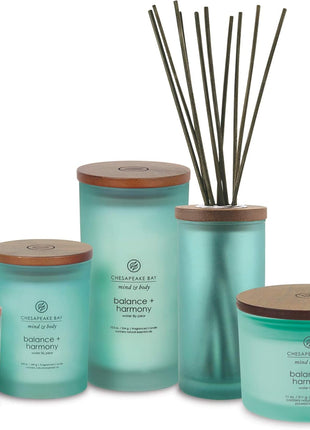 Chesapeake Bay Balance + Harmony Scented Candle Water Lily Pear Fragrance 50 Hours Burn Time Warm & Decorative Soy Wax Blend