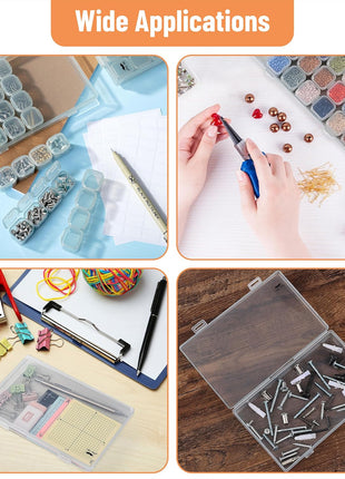 Mr. Pen-Bead Storage Containers, 28 Grids, 2 Pack, Grey, 160pcs Label Stickers, Bead Organizer, Craft Organizers and Storage, Containers for Organizing, Box (NIWL056M311)