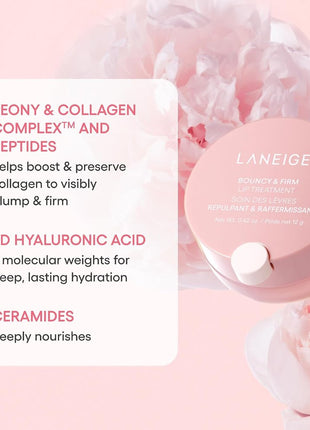 Lanage Resilient & Firm Lip Treatment: Peony & Collagen Complex, Ceramide Capsules, Thickening & Firming Lip Care with 5D Hyaluronic Acid Hydration