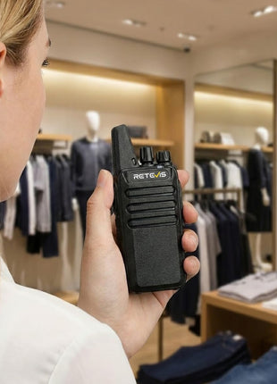 Retevis RT22 Walkie Talkies Rechargeable Hands Free 2 Way Radios Two-Way Radio(6 Pack) with 6 Way Multi Gang Charger