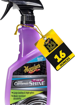 Meguiar's Hybrid Ceramic Tire Shine - Long-Lasting Shine That's Durable & Water-Resistant Hybrid Ceramic Technology - 16 Oz Spray