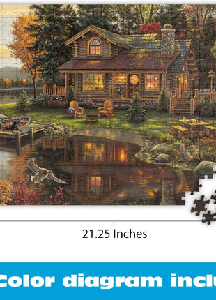 Buffalo Games - Peace Like A River - 300 Large Piece Puzzle for Adults | Art by Kim Norlien, Made in USA, Easy-Grip Pieces, Recycled Board , Size: 21 x 15 in, Include Poster, Frameable Art, Giftable