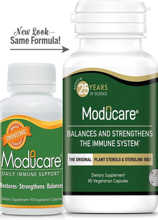 Moducare Immune Support - Plant Sterols & Sterolins for Immune System Modulation - Optimal Health Support* - Non-GMO, Gluten-Free & Dairy-Free - 180 Vegetarian Capsules (180 Servings)