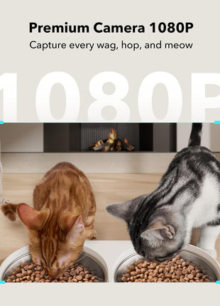 PETLIBRO Automatic Cat Feeder with Camera for Two Cats, 1080P HD Video with Night Vision, 5G WiFi Pet Feeder with Phone APP Control, 2-Way Audio for Cat & Dog, Low Food & Motion & Sound Alerts
