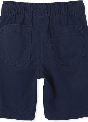 The Children's Place boys Pull on Jogger Shorts, Fin Gray/Flax/Tidal 3 Pack, 8 US